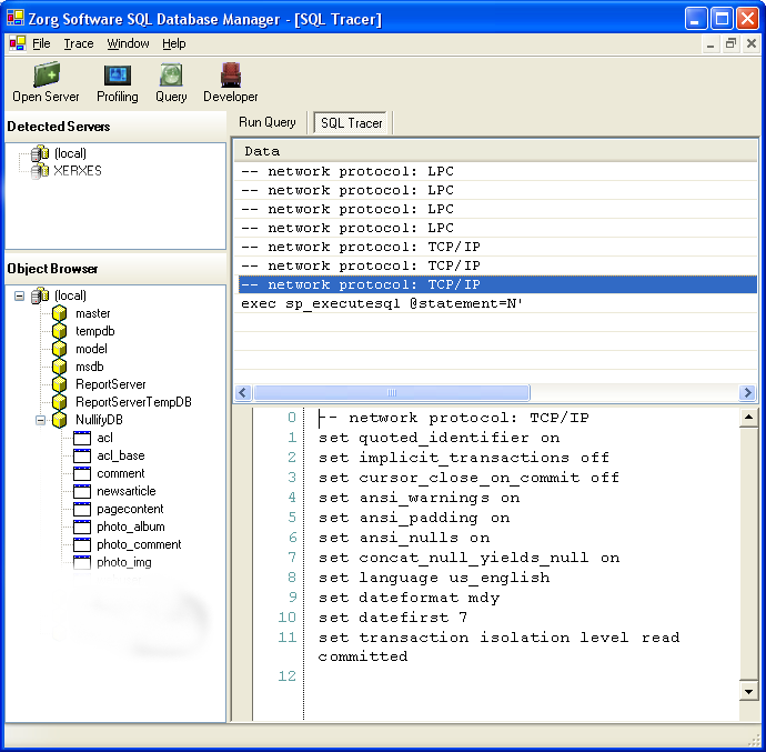 Zorg Sql Manager